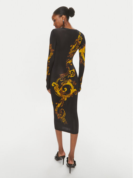 Versace Jeans Couture Versace Jeans Couture Rochie de zi 76HAO9P8 Negru Slim Fit