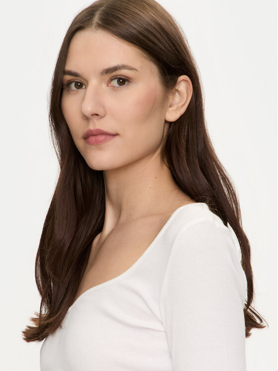 Brave Soul Brave Soul Majica LLT-624SARAH Bijela Slim Fit