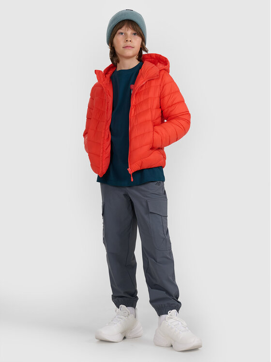 4F 4F Kurtka puchowa OUTERWEAR Czerwony Regular Fit