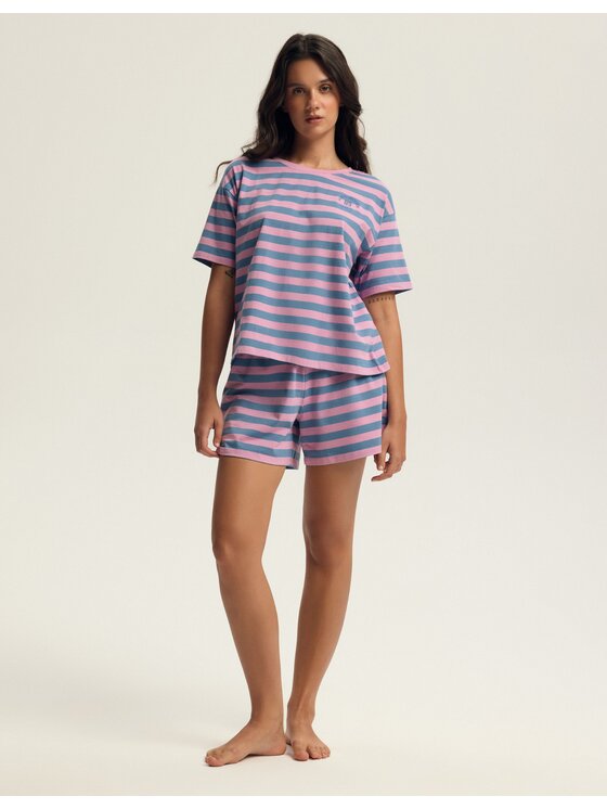 Esotiq Esotiq Piżama 43815 Różowy Regular Fit