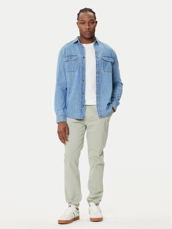 Tommy Jeans Tommy Jeans cămașă de blugi DM0DM21727 Albastru Regular Fit