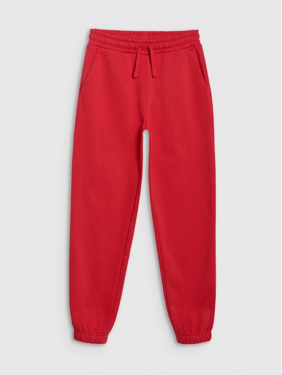 4F 4F Pantaloni da tuta 4FJRAW25TTROM1634-62S Rosso Regular Fit