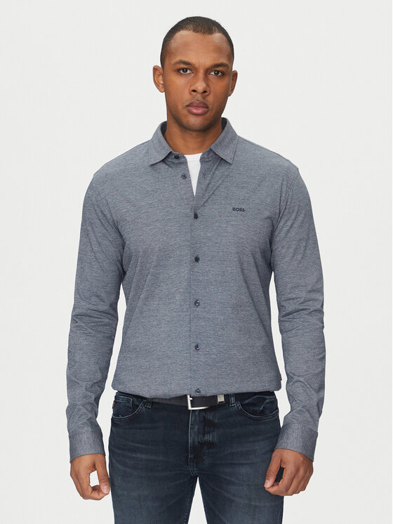 BOSS BOSS Cămașă Mysoft 50519748 Bleumarin Slim Fit