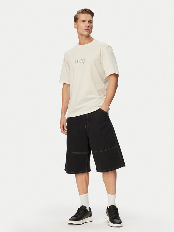 HUGO HUGO T-särk Nulaxo 50560093 Valge Regular Fit