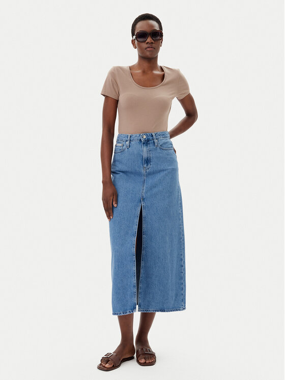 Calvin Klein Jeans Calvin Klein Jeans Džínová sukně J20J225192 Modrá Regular Fit