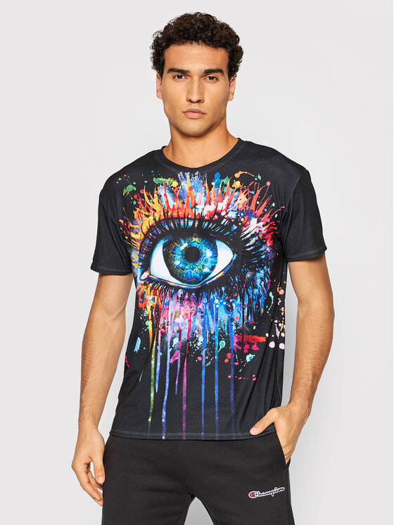 T-shirt Unisex Black Fullprint Nero Regular Fit