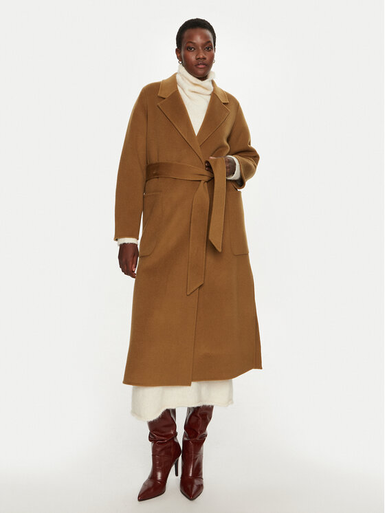 IVY OAK Manteau en laine Celia IO111046 Marron Loose Fit Modivo