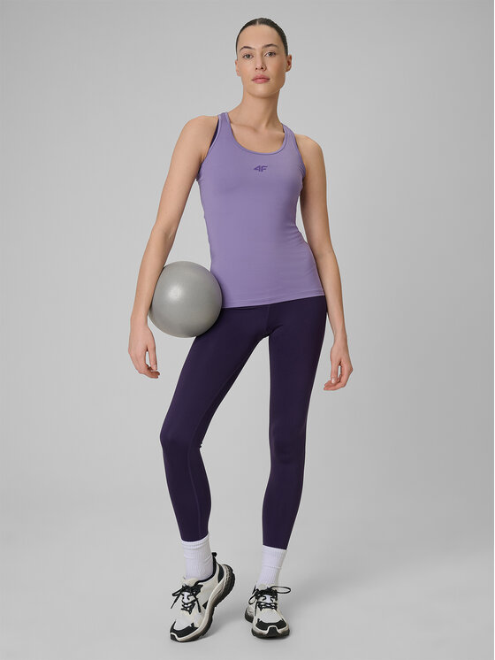 4F 4F Koszulka techniczna MULTI ACTIVE Fioletowy Slim Fit