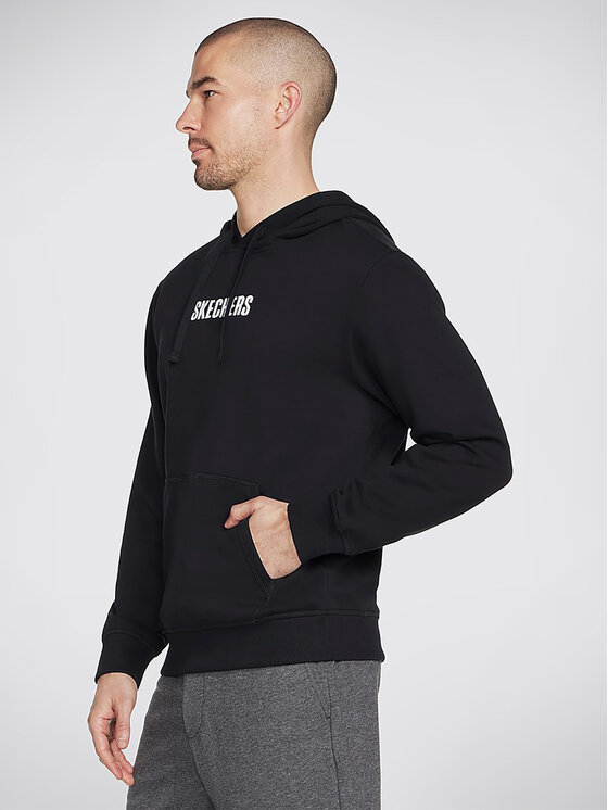 Skechers Skechers Majica dugih rukava Sweats Incognito Hoodie HD6 Crna Regular Fit