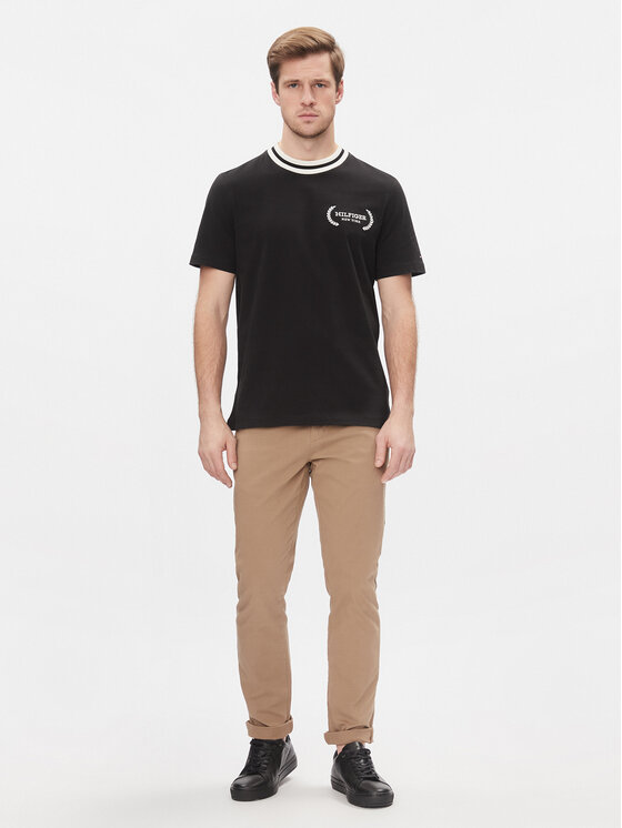 Tommy Hilfiger Tommy Hilfiger T-särk Laurel Tipped Tee MW0MW33681 Must Regular Fit