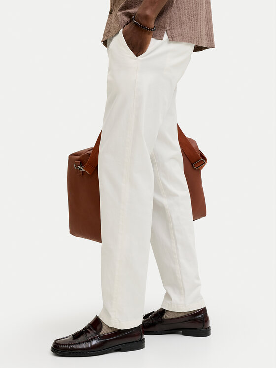 Jack & Jones Jack & Jones Chino nohavice Kane 12268490 Écru Relaxed Fit
