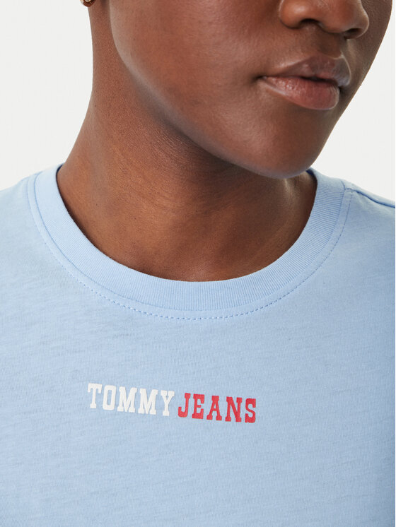 Tommy Jeans Tommy Jeans T-krekls DW0DW22277 Gaiši zils Regular Fit