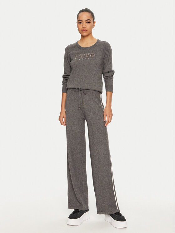 Liu Jo Sport Liu Jo Sport Pantaloni din material TF4315 MS63L Gri Regular Fit