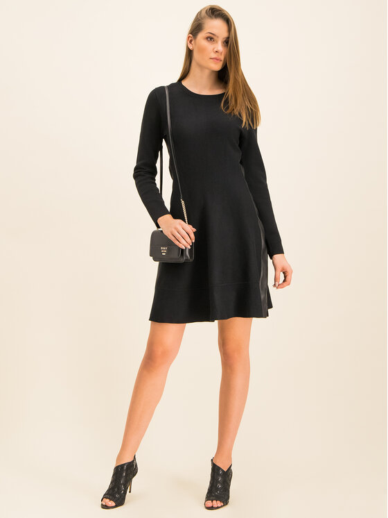 Vestito di maglia P9HO8256 Nero Regular Fit