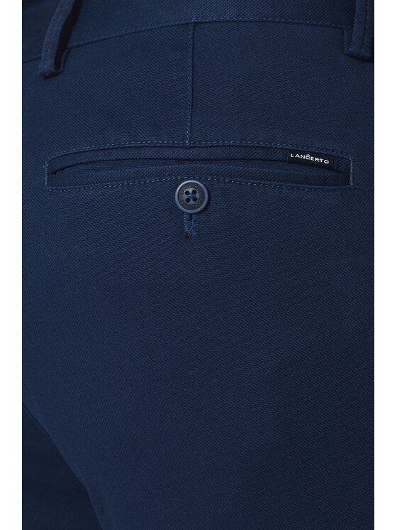 Lancerto Lancerto Chinosy Maroko SP082124000002 Granatowy Slim Fit