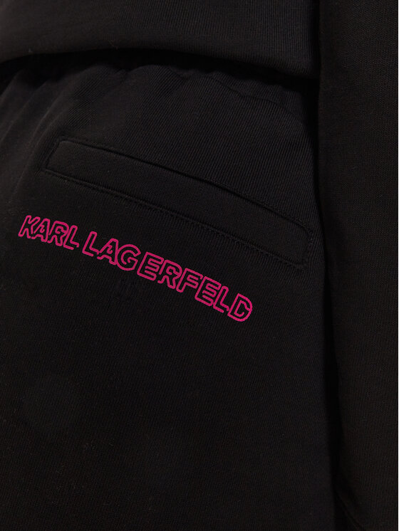 KARL LAGERFELD KARL LAGERFELD Jogginghose 246W1012 Schwarz Regular Fit