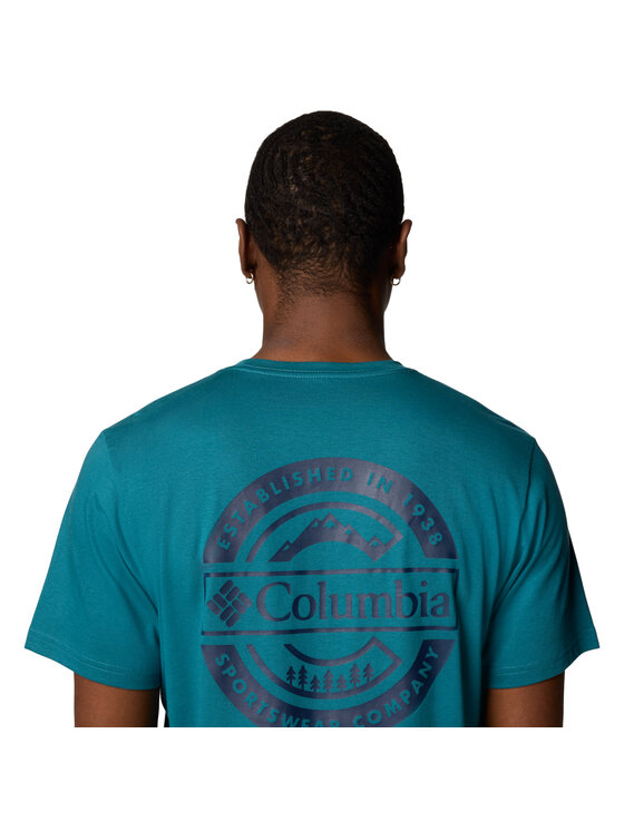 Columbia Columbia T-Shirt Columbia Rapid Ridge Back Graphic Tee II Zielony Regular Fit