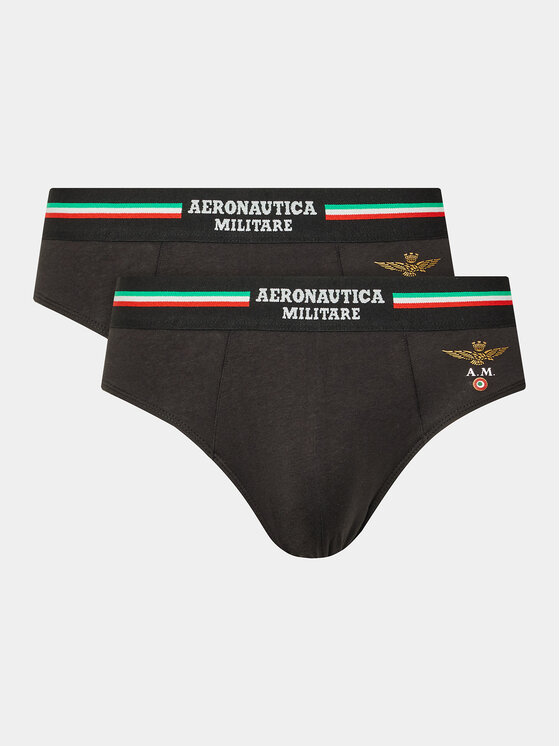 Aeronautica Militare 2 apakšbikšu pāru komplekts AM1USL001 Melns