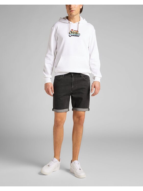 Lee Lee Felpa PRIDE HOODIE Bianco Regular Fit