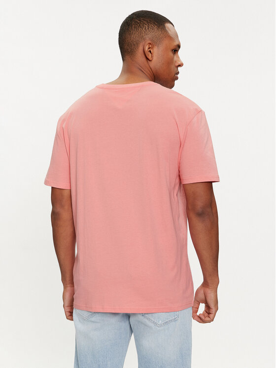 Tommy Jeans Tommy Jeans T-Shirt Linear Logo DM0DM17993 Różowy Regular Fit