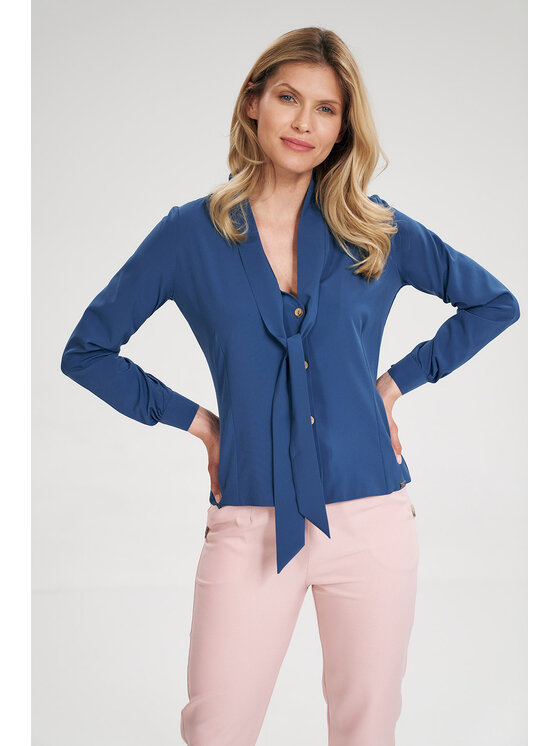 FIGL FIGLFIGL Blusa M700 Blu scuro Regular Fit