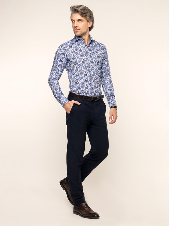 Camicia Hv-Harvard PEB46480 Blu Slim Fit