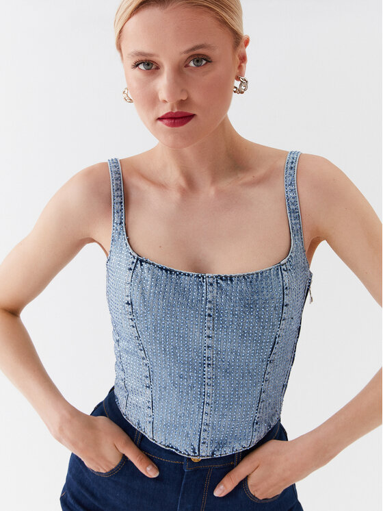 Patrizia Pepe Patrizia Pepe Top 2C1470/D043-C960 Blu Slim Fit