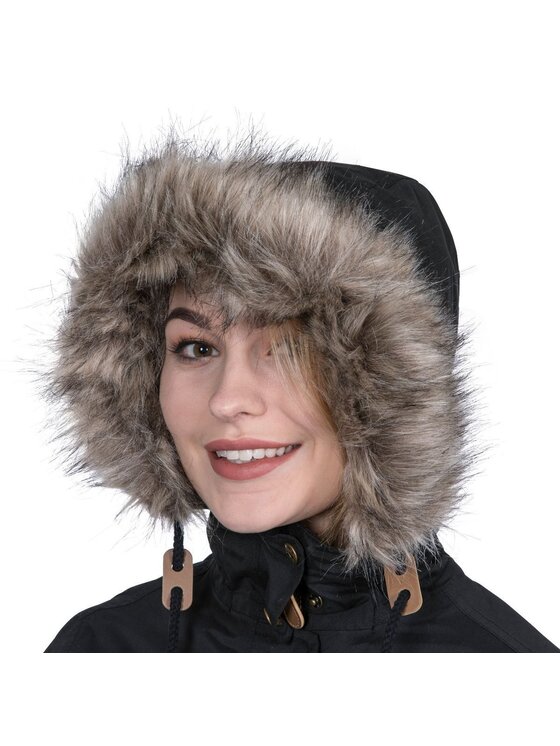 Trespass Trespass Kurtka przeciwdeszczowa Clea Czarny Long Fit