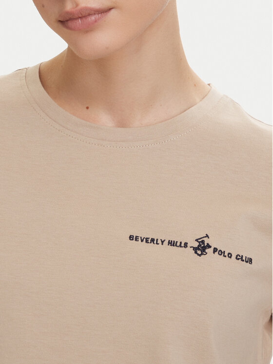 Beverly Hills Polo Club Beverly Hills Polo Club Póló P-SS26W-TS085 Bézs Regular Fit