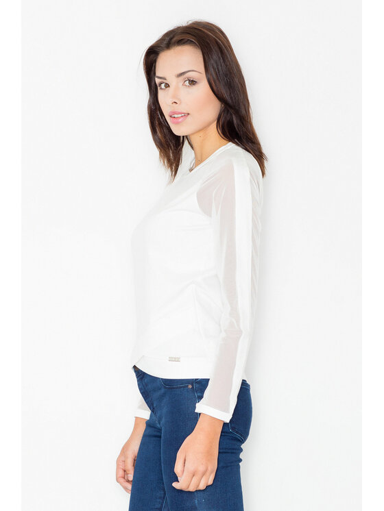 FIGL FIGL Blúzka M467 Écru Regular Fit