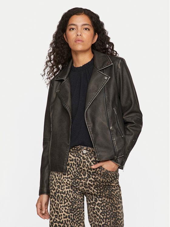 Vila Vila Giacca in similpelle Cara 14098830 Nero Regular Fit