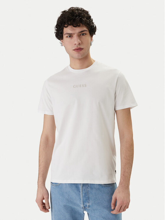 Guess Tricou M6GI27 K3249 Alb Regular Fit
