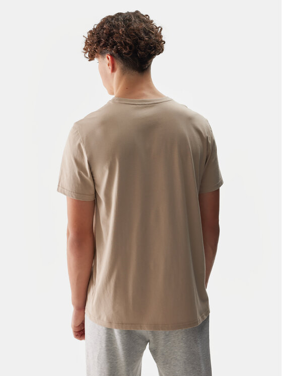 4F 4F T-shirt 4FWSS24TTSHM1155 Beige Regular Fit