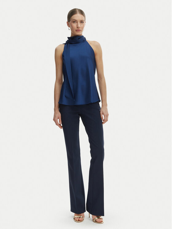 Rinascimento Rinascimento Pantaloni din material CFC0127876003 Bleumarin Slim Fit