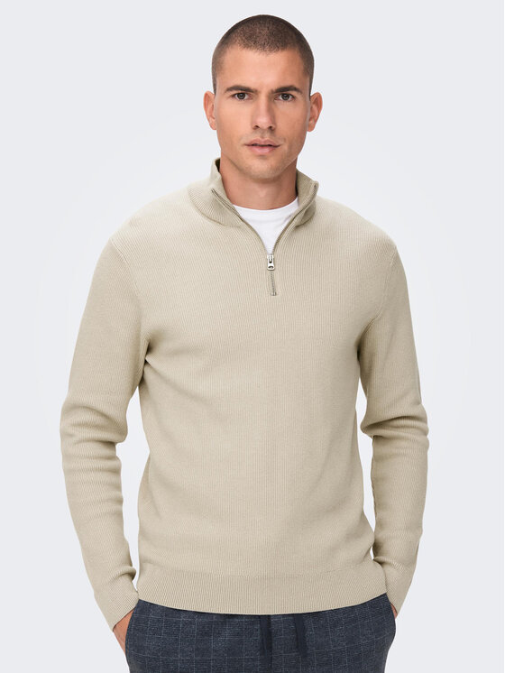 Only & Sons Sveter 22023210 Béžová Regular Fit