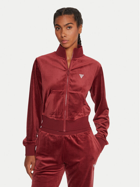 Guess Guess Sweatshirt V3BQ22 K0232 Dunkelrot Regular Fit