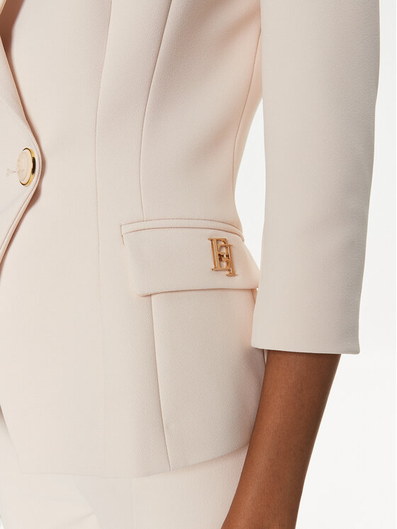 Elisabetta Franchi Elisabetta Franchi Giacca da abito GI-T61-41E2-V580 Écru Slim Fit
