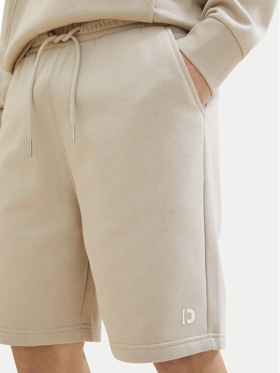Tom Tailor Denim Tom Tailor Denim Спортни шорти 1040931 Бежов Relaxed Fit