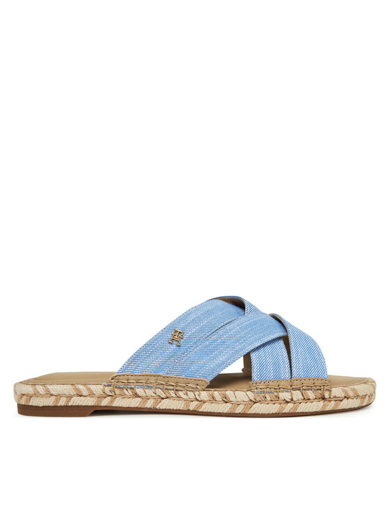 Tommy Hilfiger Tommy Hilfiger Espadrilles Chambray Espadrille Mule FW0FW08501 Kék