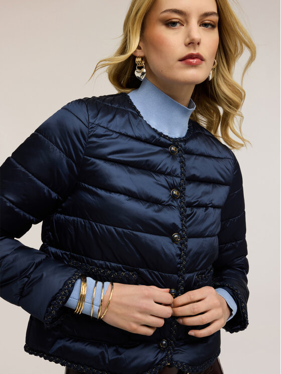 Motivi Motivi Giubbotto piumino F008Q000738N034 Blu Regular Fit