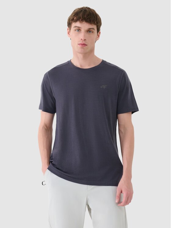 4F 4F Funkčné tričko 4FWSS25TFTSM1268-22S Čierna Regular Fit
