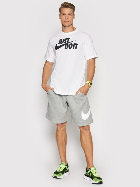 Nike Nike Тишърт Just Do It Swoosh AR5006 Бял Regular Fit
