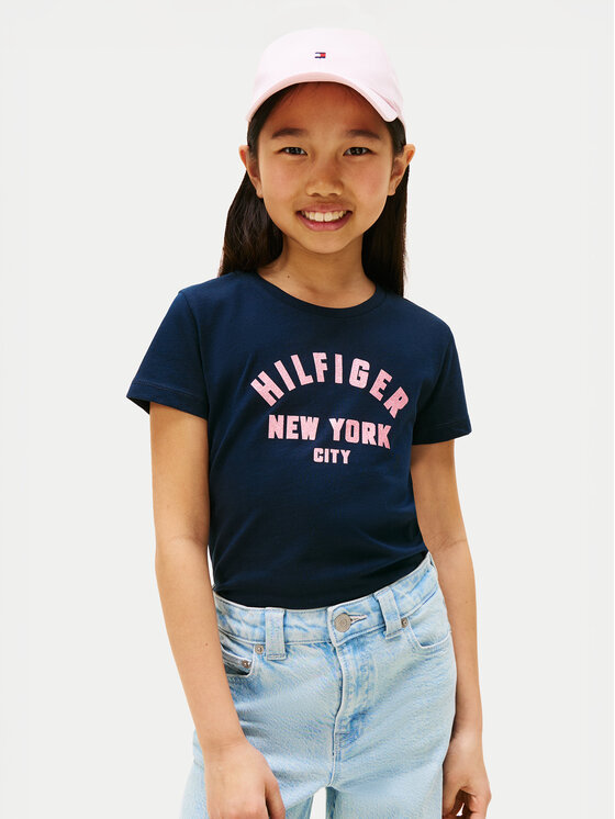 Tommy Hilfiger Tommy Hilfiger T-krekls Graphic KG0KG08813 Tumši zils Regular Fit