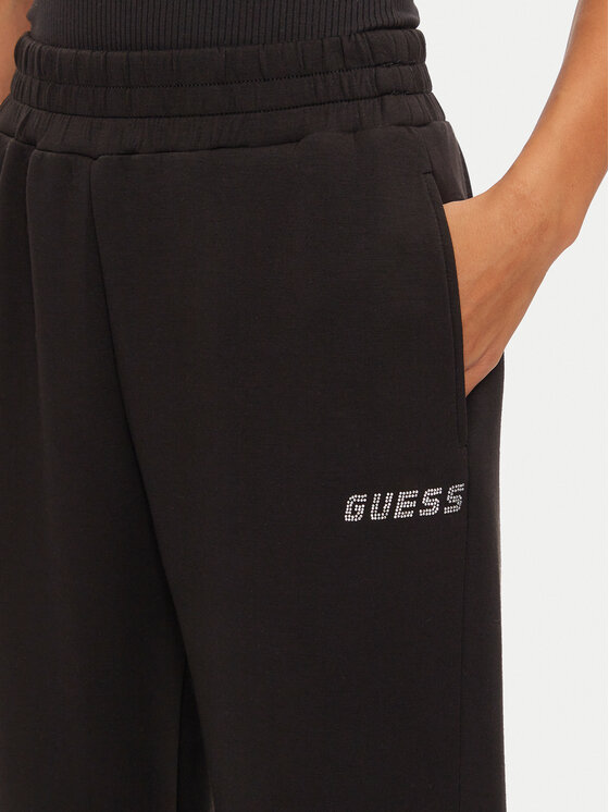 Guess Guess Παντελόνι φόρμας Cecilia V4BB13 K7UW2 Μαύρο Regular Fit