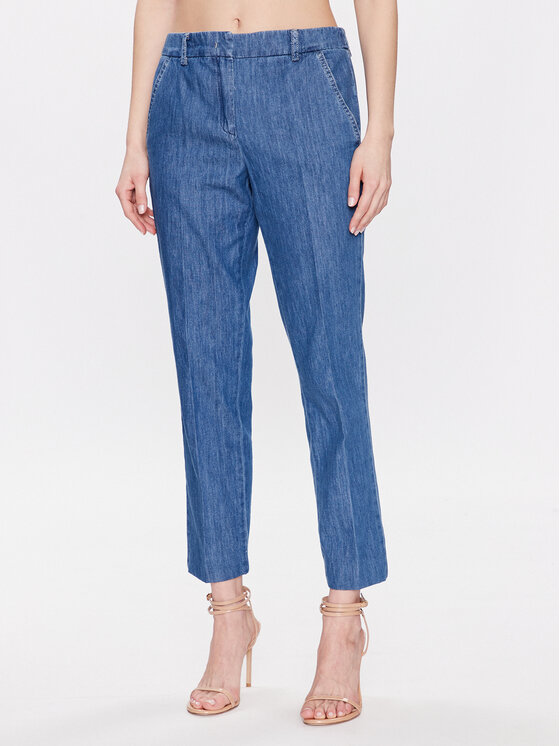 Marella Jeans hlače Chino 2331811234 Modra Regular Fit