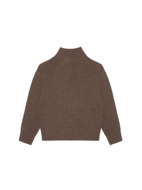B SIDES B SIDES Golf WYSOKI MERINO Beżowy Regular Fit
