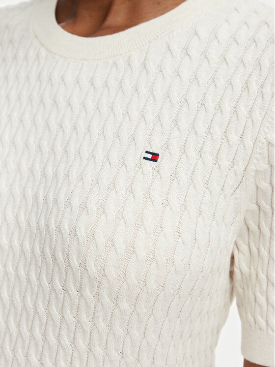 Tommy Hilfiger Tommy Hilfiger Пуловер Cable Fine WW0WW41787 Кремав Regular Fit