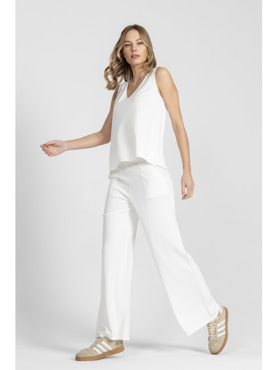 Deni Cler Milano Deni Cler Milano Spodnie dresowe T-DC-504D-F2-20-10-1 Biały Loose Leg
