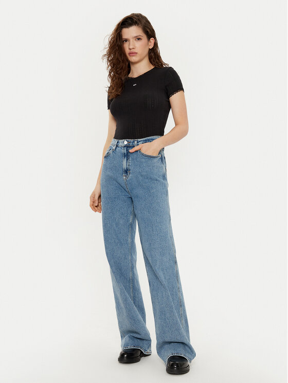 Tommy Jeans Tommy Jeans T-krekls DW0DW19493 Melns Slim Fit
