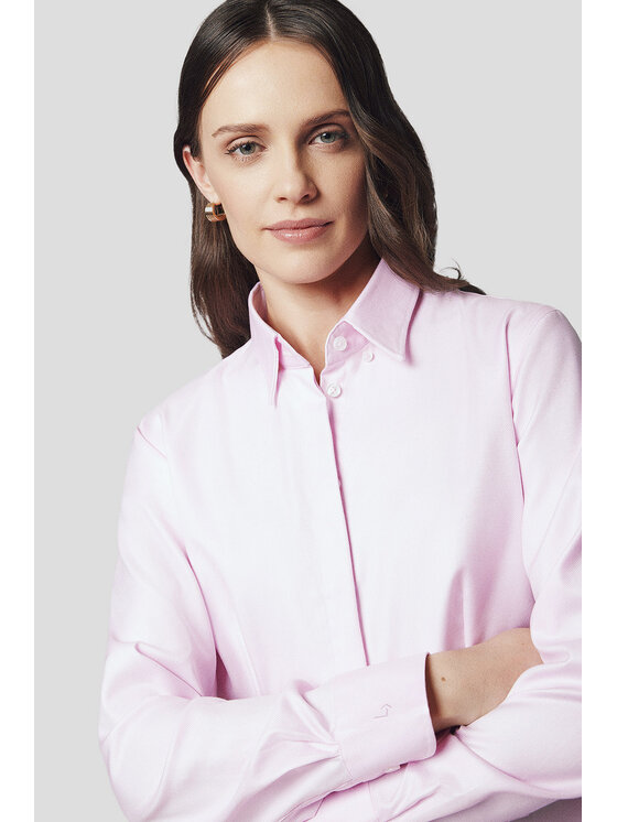 Lancerto Lancerto Koszula Koszula Damska Różowa Bawełniana Varda Slim KO073224000069 Różowy Slim Fit